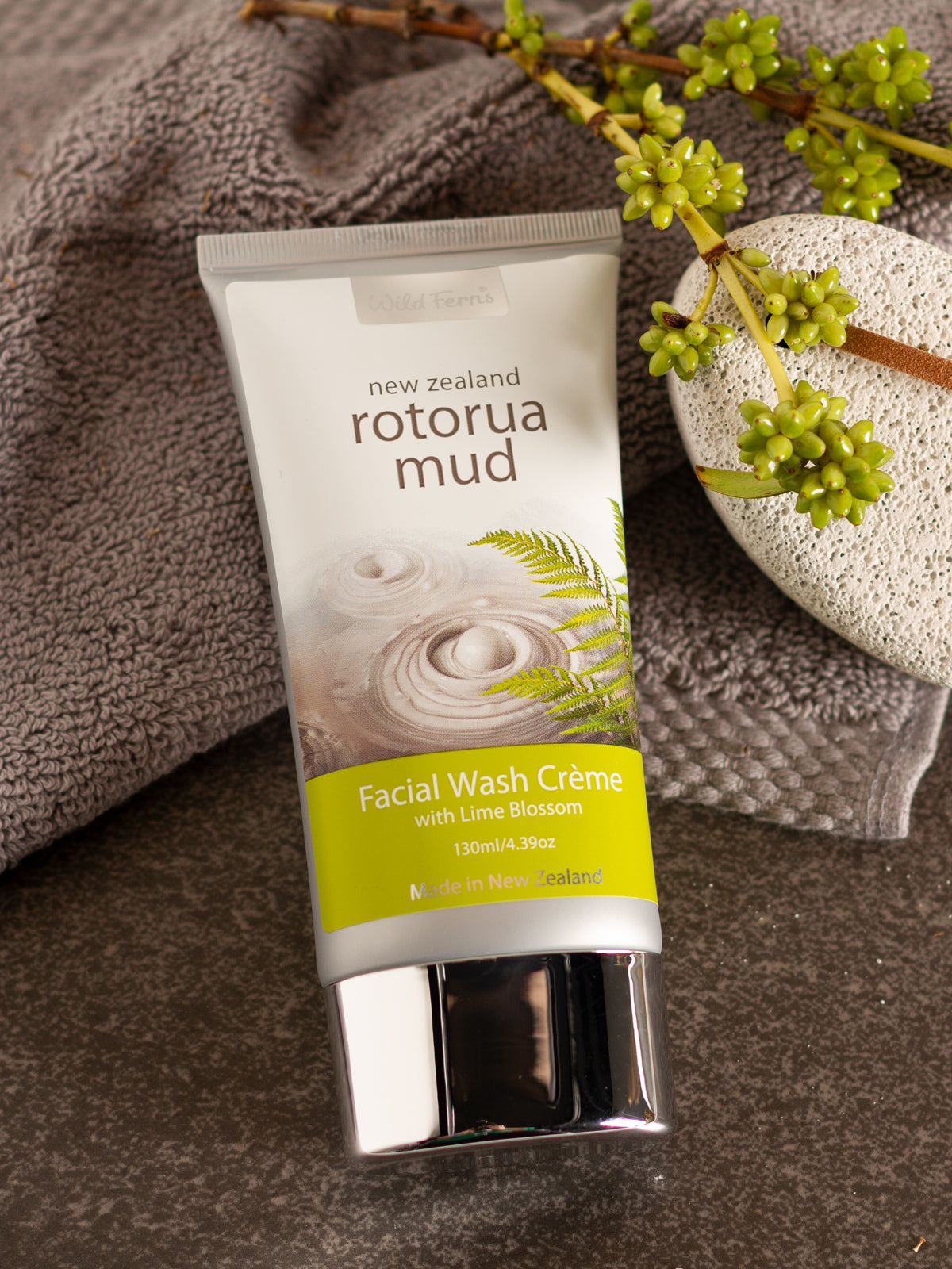 Rotorua Mud Facial Wash Crème with Lime Blossom, 130 ml