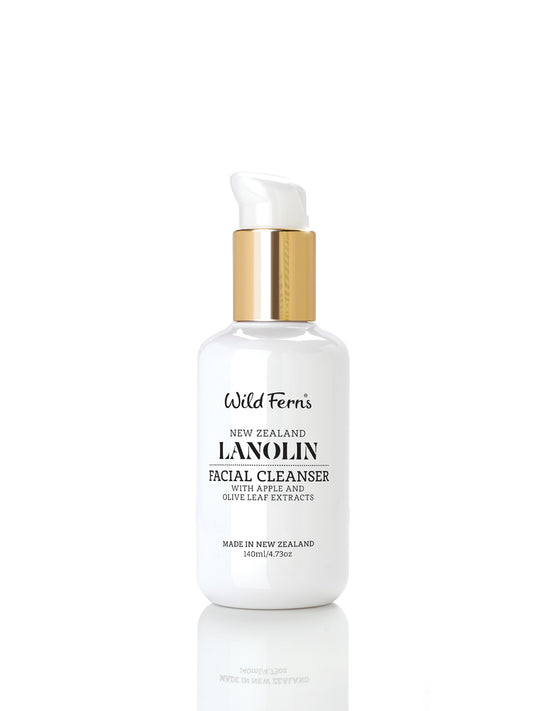 Lanolin Facial Cleanser with Apple and Olive Leaf Extracts, 140 ml