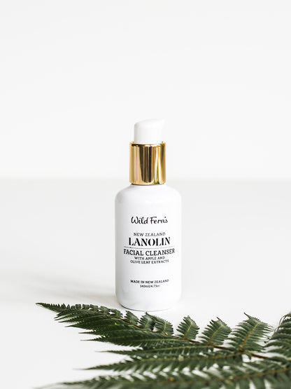 Lanolin Facial Cleanser with Apple and Olive Leaf Extracts, 140 ml