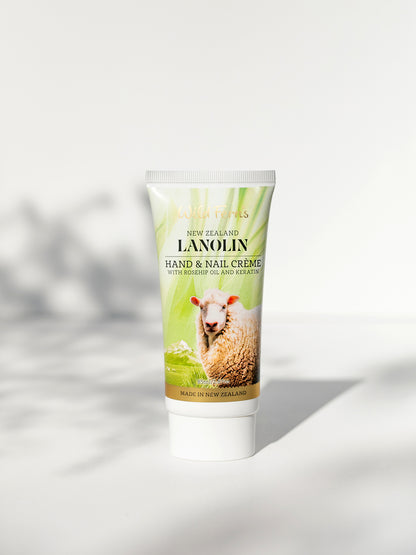 Lanolin Hand and Nail Crème with Rose Hip and Keratin, 85 ml