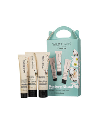 Wild Ferns Lanolin Restore Ritual Mini Facial Gift Set