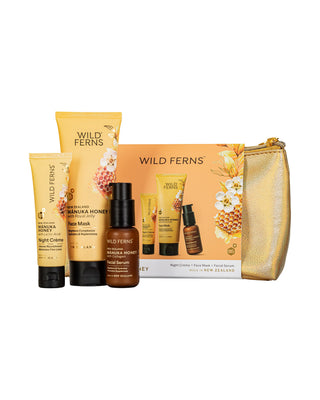Wild Ferns Mānuka Honey Radiant Glow Cosmetic Bag Gift Set