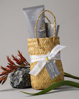 Rotorua Mud Woven Basket Gift Set