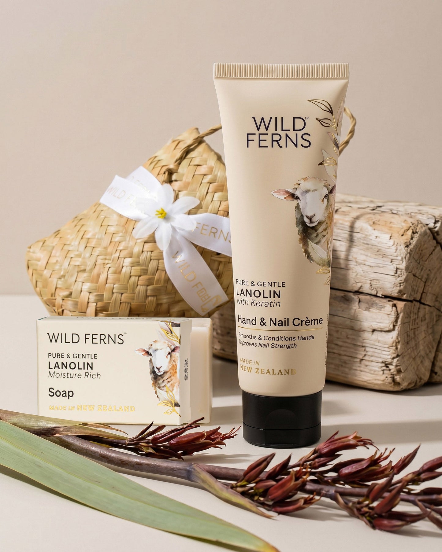 Lanolin Woven Basket Gift Set